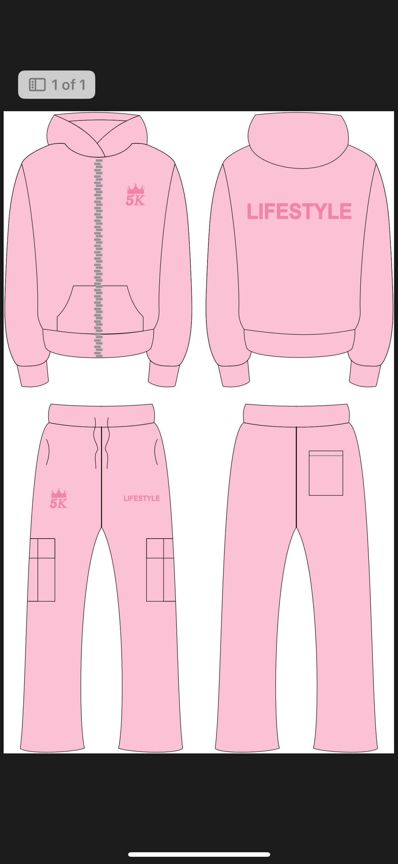 5K Lifestyle Sweatsuit (Baby Pink)