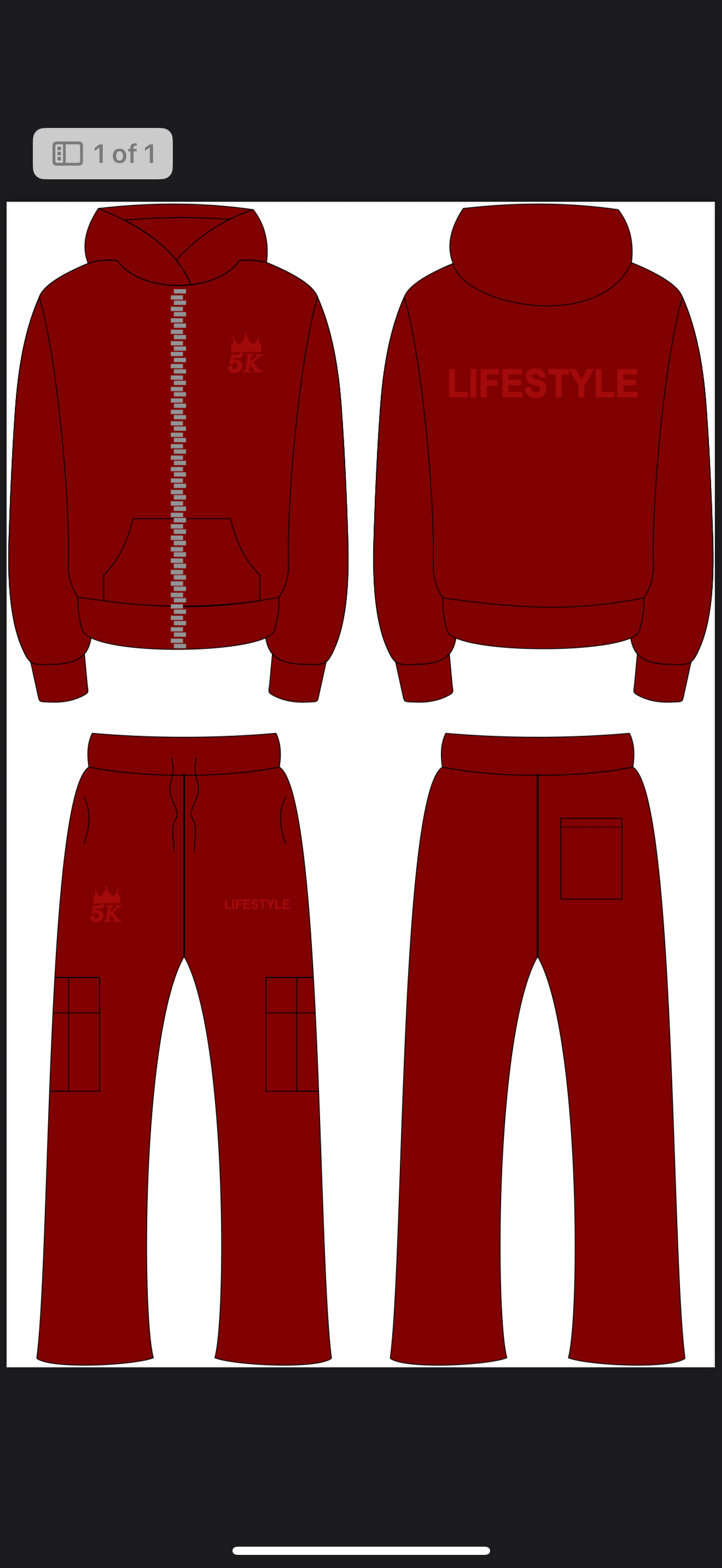 5K Lifestyle Sweatsuit (Red)