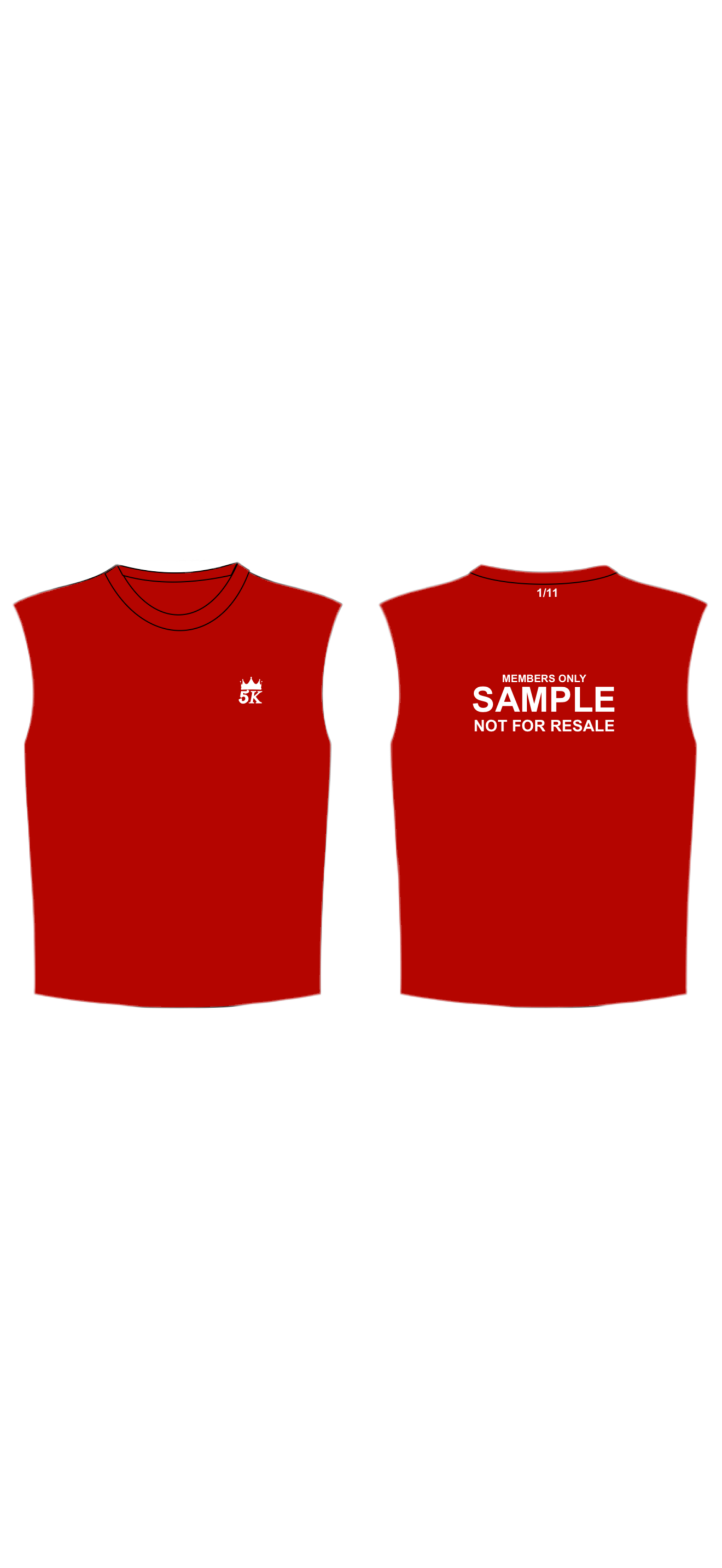 SAMPLE Cut Off Tee (Red)