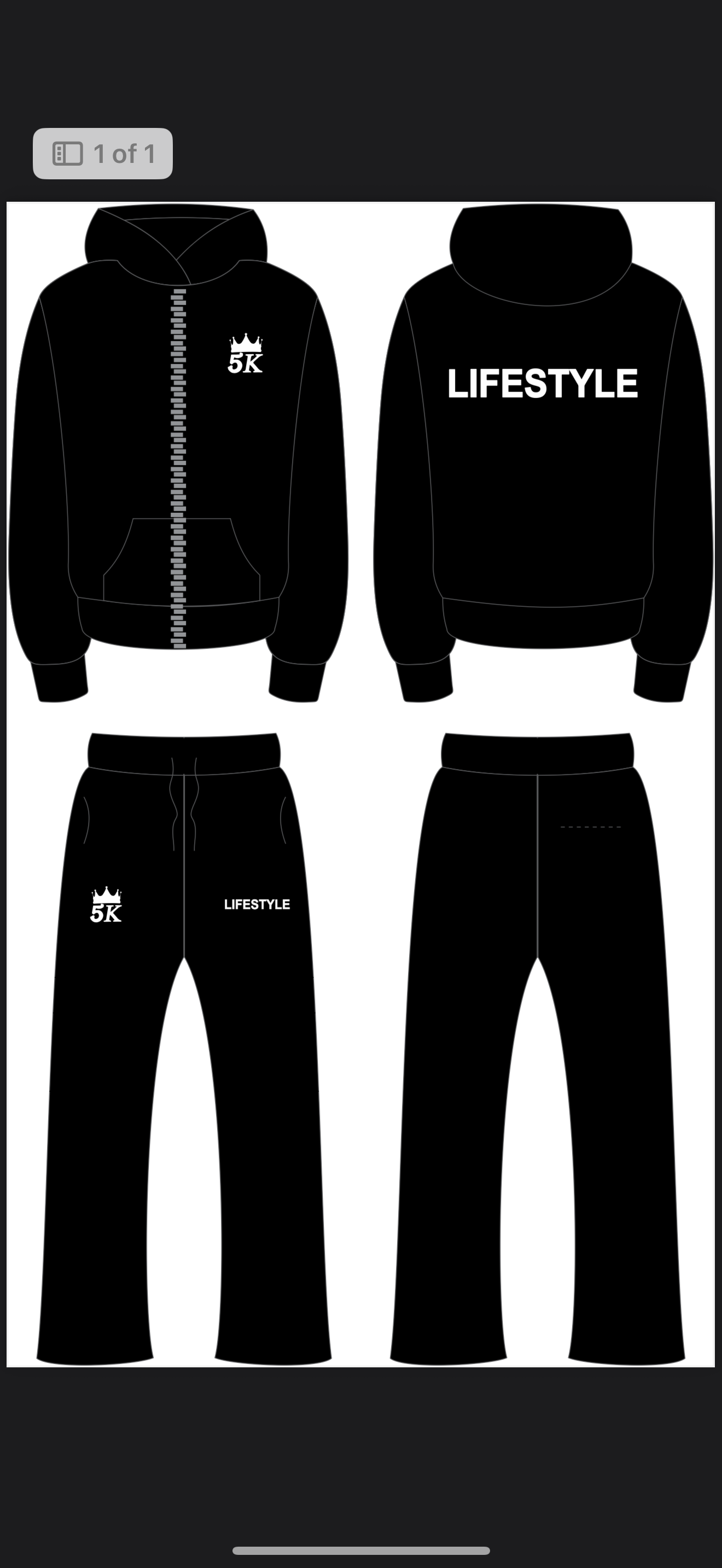 5K Lifestyle Sweatsuit (Black)