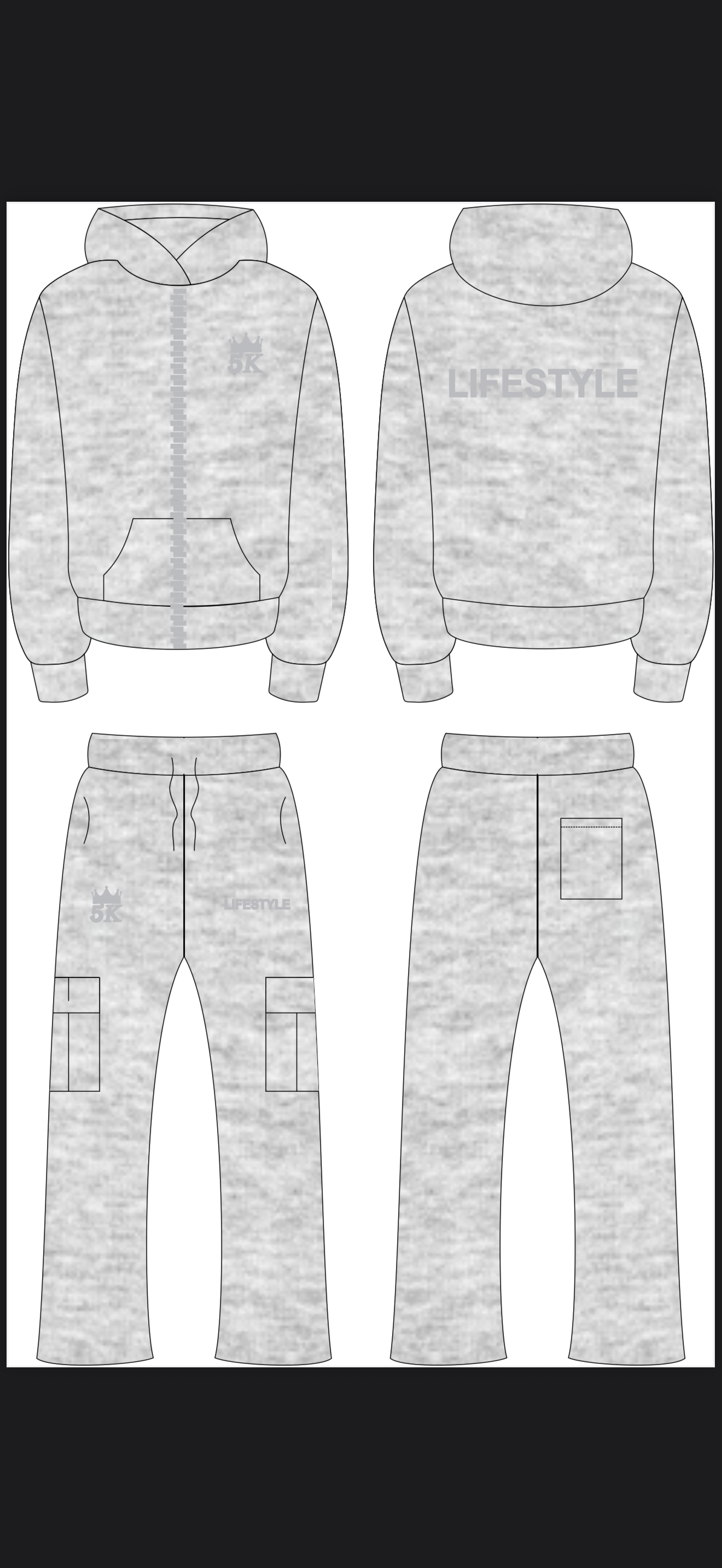 5K Lifestyle Sweatsuit (Heather Grey)